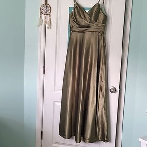 Vnaix wedding dress collection, sage green, open front, adjustable back, NWOT